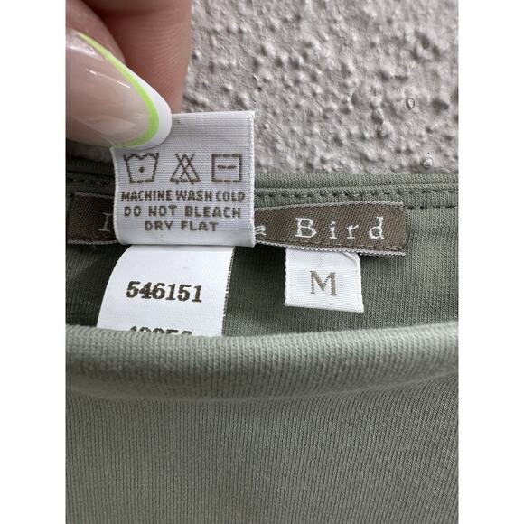 Isabella Bird Womens Tank Top Size Medium Green Back Strap Square Neck - Picture 4 of 10